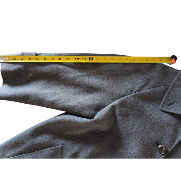 Nino Danieli Gray Wool Long Overcoat Classic Tailored Italy - Picture 10 of 10